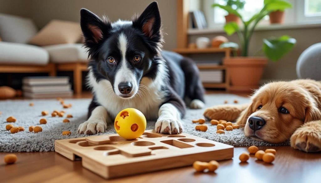 découvrez des jeux d'intelligence pour chien qui stimulent l'esprit de votre compagnon ! apprenez comment améliorer son bien-être mental tout en lui offrant des moments ludiques et enrichissants. adoptez des astuces pratiques pour accompagner votre chien dans son développement cognitif.